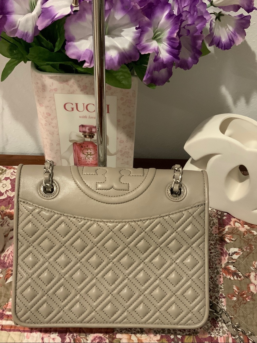 Tory Burch Quilted Shoulder Bag in Olive NWOT - Picture 2 of 7